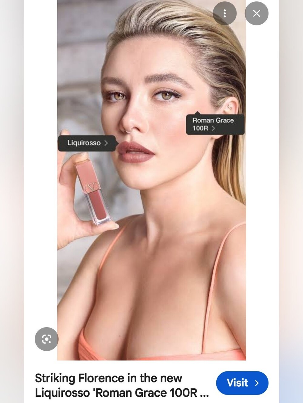 Valentino LiquirRosso Matte Lip & Blush — 100R Roman Grace